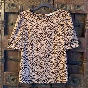LOFT NWT silky animal print blouse Size M